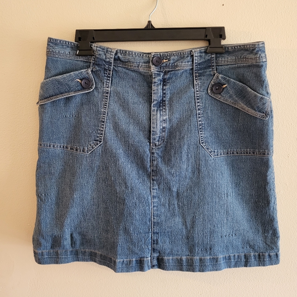 Y2k High Waist Denim Skort